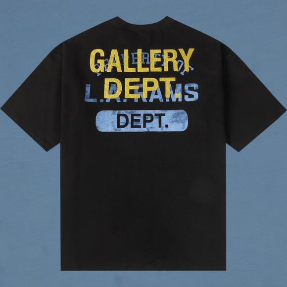 Gallery Dept Men's Black Short Sleeve T-Shirt - Picture 2 of 3